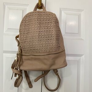 Beige mini backpack